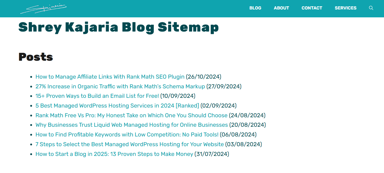 shrey-kajaria-blog-html-sitemap