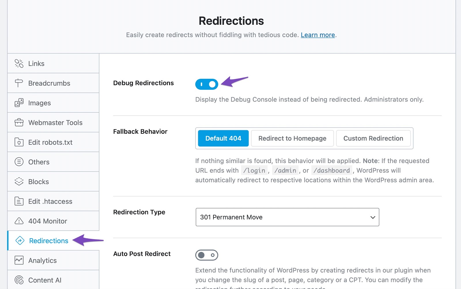 redirections